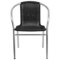 Emma and Oliver Commercial Aluminum/Rattan Restaurant Dining Stack Chair